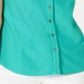 Charter Club Women's Turquoise Sleeveless Button up Top Blue Size 8 Petite