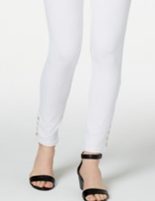 JM Collection Women's Studded Legging White Size X-Large