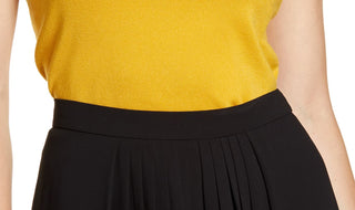 Anne Klein Women's Top Tank Double V-Neck Sleeveles Yellow Size Medium