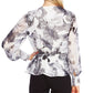 Vince Camuto Women's Long Sleeve Floral Top Gray Size XS
