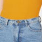Bar III Women's Square Neck Bodysuit Yellow Size X-Large