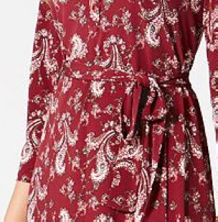 Charter Club Women's Printed Polo Shirtdress Red Size Petite Medium