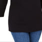 Karen Scott Women's Cotton Boat Neck Grommet Trim Top Black Size Petite Medium