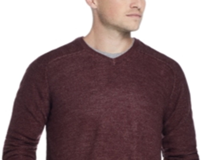 Weatherproof Vintage Men's Soft Touch V Neck Sweater Red Size Large