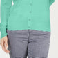 Charter Club Women's Petite Textured Cardigan Sweater Green Petite XS
