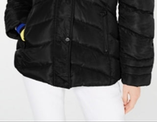 Madden Girl Womens Juniors Down Winter Puffer Coat Black Size 2XL