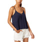 Roxy Juniors' Shifting Sky Babydoll Tank Top Navy  Size Medium