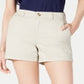 Maison Jules Women's Flat Front Chino Shorts Brown Size 2