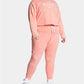 Nike Women's Plus Sportswear Cotton Cropped Sweatshirt Pink Size 3X