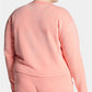 Nike Women's Plus Sportswear Cotton Cropped Sweatshirt Pink Size 3X
