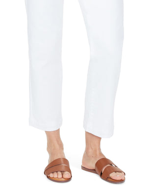 NYDJ Women's High Rise Straight Ankle Denim Chino White Size 6