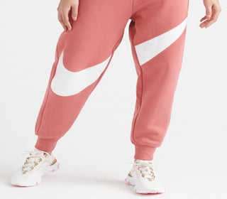 Nike Women's Swoosh Pant BB Fleece Sweatpants Pink Size X-Large