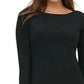 Tommy Hilfiger Women's 3/4 Sleeve Sweater Dress Black Size 2 Petite