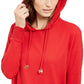 Michael Kors Women's Drop Shoulder Hoodie Red Size Petite Small