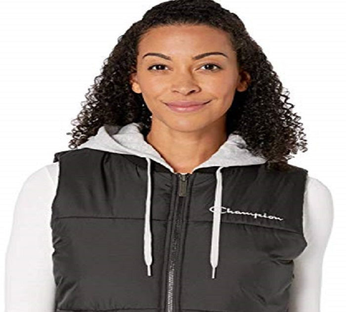 Champion Women's Athletics Stadium Puffer Vest Black Size X-Small