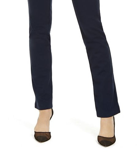INC International Concepts Women's  Zip-Pocket Pants Blue Size 8