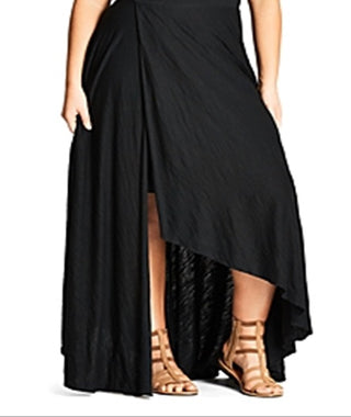 City Chic Women's PLAIT DETAIL MAXI Black Size X-Small