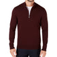Alfani Men's Ottoman Quarter Zip Stretch Knit Sweater Wine Size X-Large