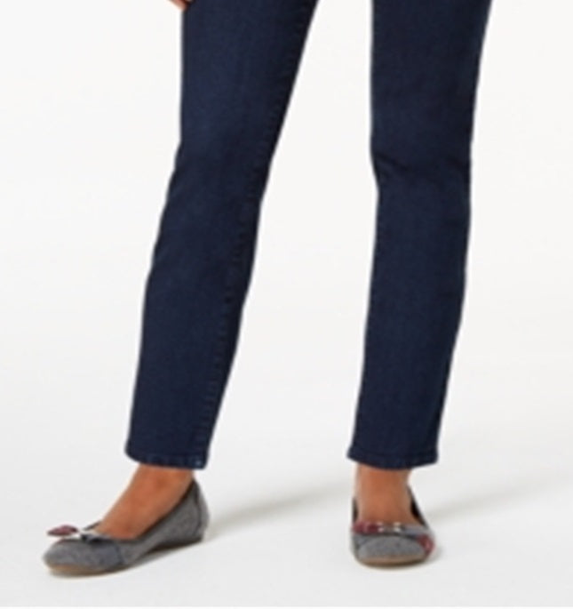 Charter Club Women's Petite Pull-on Slim-Leg Jeans  Blue Size 12 P