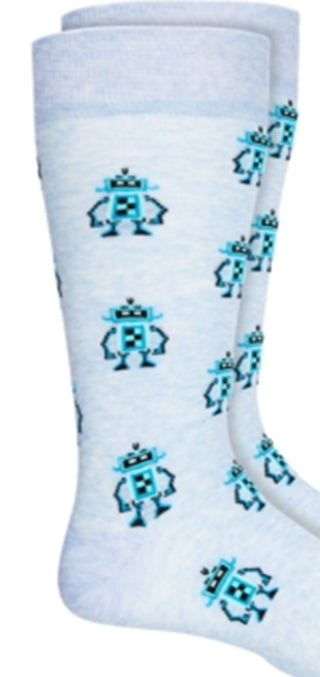 Bar III Men’s Robot Socks Blue Size Regular