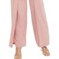 Bar III Women's Wide Leg Tie Front Pants Pink Size XXS