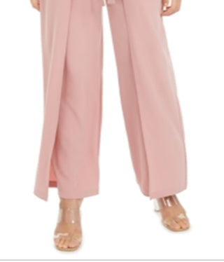 Bar III Women's Wide Leg Tie Front Pants Pink Size XXS