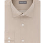 Michael Kors Men's Regular Fit Airsoft Stretch Non Iron Performance Solid Dress Shirt Brown Size L