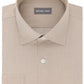 Michael Kors Men's Regular Fit Airsoft Stretch Non Iron Performance Solid Dress Shirt Brown Size L