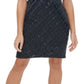 Tommy Hilfiger Women's  Petite Sequined Sheath Dress Blue Size 12 P