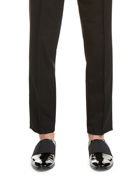 INC  Onyx Men's Slim-Fit Pintuck Pleated Pants  Black Size 38X30