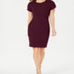 Calvin Klein Women's Solid Sheath Dress Purple Size 12