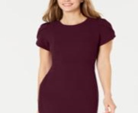 Calvin Klein Women's Solid Sheath Dress Purple Size 12