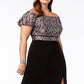 Nightway Women's Plus Size Off-the-Shoulder Gown Black Size 16W