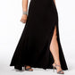 Nightway Women's Plus Size Off-the-Shoulder Gown Black Size 16W