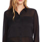 Vince Camuto Women's Chiffon Blouse Black Size XL