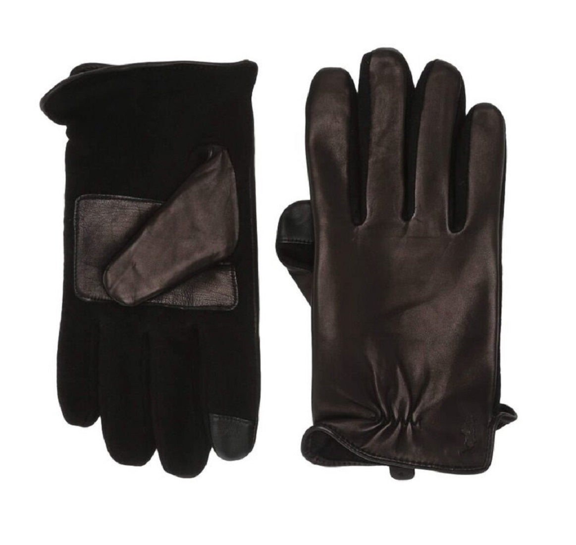 Polo Ralph Lauren Men's Nappa Hydrid Gloves Black Size X-Large
