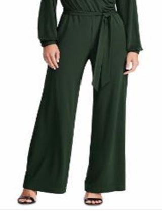 Ralph Lauren Women's Jersey Wide Leg Jumpsuit Green Size X-Large