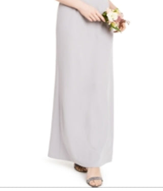 Adrianna Papell Women's Slitted Cap Sleeve Off Shoulder Full Length Evening Sheath Dress Gray Size 8