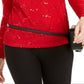 Michael Kors Women's Sequinned Jacquard Top Red Size M