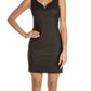 Guess Women's Ribbed Sleeveless V Neck Short Evening Body Con Dress Black Size 0