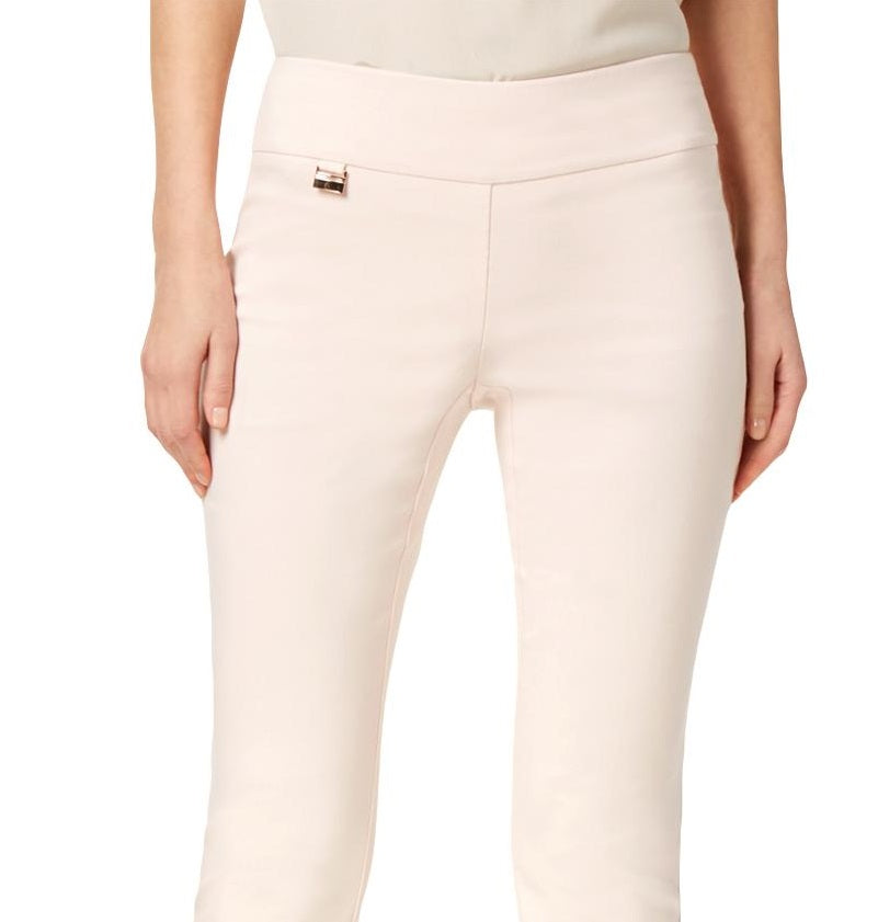 Alfani Women's Tummy Control Pull on Skinny Pants Pink Size 12