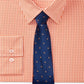 Nick Graham Men's Slim-Fit Stretch Easy-Care Mini Gingham Dress Shirt & Ground Pin Dot Tie Set Orange Size M