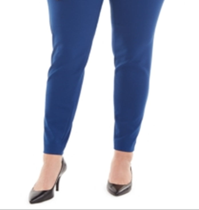 Calvin Klein Women's Plus Skinny Ankle Pants Blue Size 20W