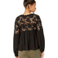 Free People Women's Lina Lace Top Black Size Large
