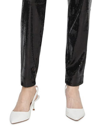 Sanctuary Women's Sequined Evening Straight Leg Pants Black Size Medium