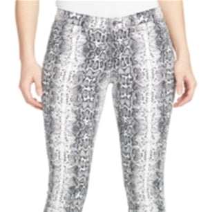 William Rast Women's Perfect Printed Denim Skinny Jeans White Size 25