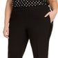 Bar III Women's Trendy Plus Tuxedo Satin-Stripe Straight-Leg Pants Black Size 14W