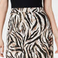 Kasper Women's Animal Print a Line Skirt Brown Size Petite S