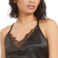 Bar III Women's Lace Trim Camisole Black Size Large
