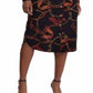 Ralph Lauren Women's Printed Cuffed Collared Tea Length Shirt Dress Black Size Small